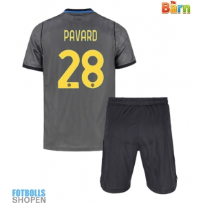 Billiga Inter Milan Benjamin Pavard #28 Tredjeställ Barn 2026-27 Kortärmad (+ Korta byxor)